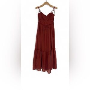 Patrons of Peace Elegant Burgundy Maxi dress